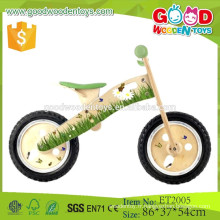 EN71 Contreplaqué certifié beau vélo de jouet en bois de couleur fraîche